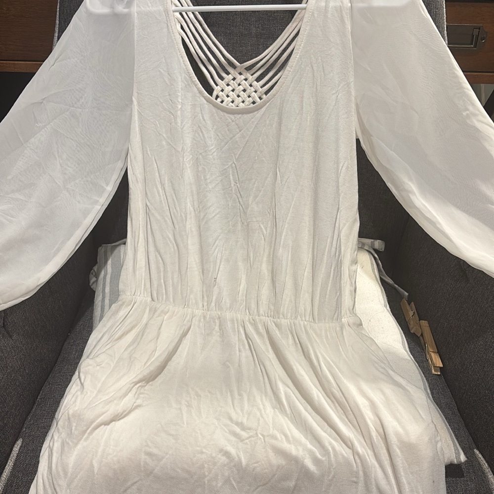 Elegant White Women's Dress